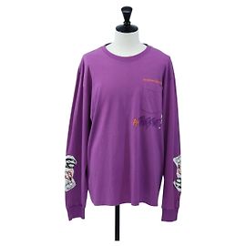 T-shirt a maniche lunghe Chrome Hearts in cotone Purple Auth yk20818M