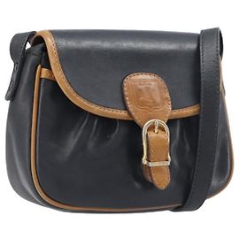 Céline Borsa a tracolla CELINE in pelle nera dettagli dorati Auth ep15799