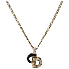Christian Dior Necklace metal Gold Tone Auth 199288M