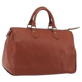 LOUIS VUITTON Epi Speedy 30 Handtasche Brown M43003 LV Auth 196382