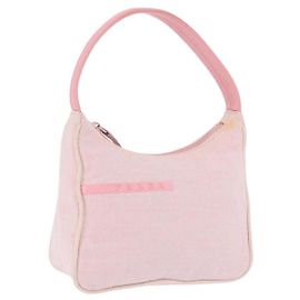PRADA Prada Sport Pochette a mano in tela Rosa Auth 197685