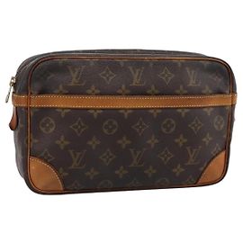 LOUIS VUITTON Monogram Compiegne 28 Clutch Bag M51845 LV Auth 200254