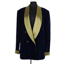 Gucci Blazer aus Samt in Marineblau