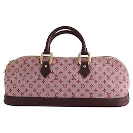Borsa Louis Vuitton Alma Long Limited Edition bordeaux tessuto