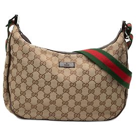 Bandolera Gucci GG Canvas Web beige