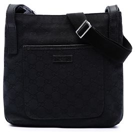 Borsa a tracolla Gucci GG Canvas nera