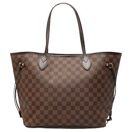 Bolso Tote Louis Vuitton Damier Ebene Neverfull MM Marrón