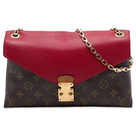 Brown Louis Vuitton Monogram Pallas Chain Shoulder Bag