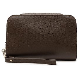 Borsa a pochette Louis Vuitton Taiga Pochette Baikal Marrone