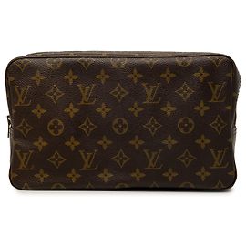 Bolso de Mano Louis Vuitton Monogram Trousse Toilette 28 Marrón