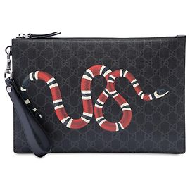 Clutch Gucci GG Supreme Kingsnake Nera