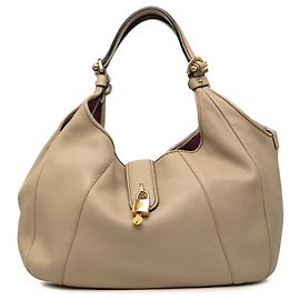 Borsa Hobo Calle LOEWE in vitello Beige