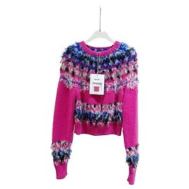 Chanel 21K Malha de Cashmere com Padrão de Floco de Neve