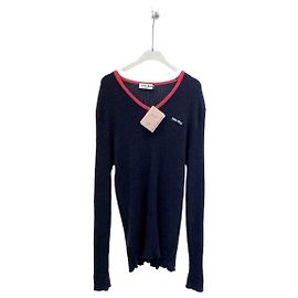 Miu Miu Strickpullover aus Wolle Navy