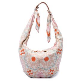 Borsa Hobo LOEWE in seta stampata Anagram bianca
