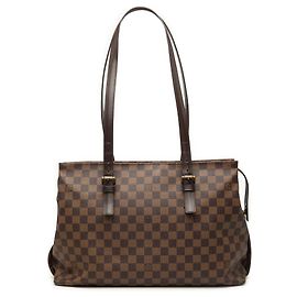 Borsa a tracolla Chelsea Louis Vuitton Damier Ebene Marrone