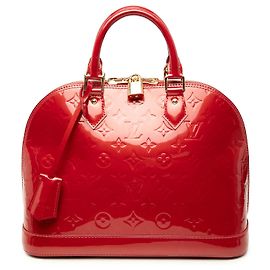 Louis Vuitton Monogram Vernis Alma PM Handtasche rot