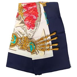 Hermès Mexique Seidentuch Blau 90
