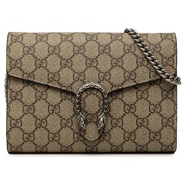 Bolsa Tiracolo Dionysus Wallet on Chain Gucci GG Supreme Bege