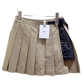 Dior Plisseerock aus Wolle Beige Größe 36