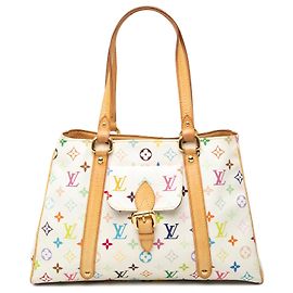 Borsa Tote Louis Vuitton Monogram Multicolore Aurelia MM Bianca