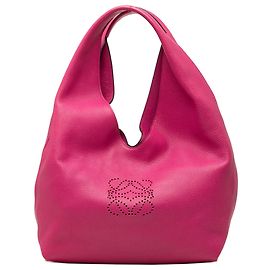 LOEWE Anagram Dunas Hobo Schultertasche aus Kalbsleder in Rosa