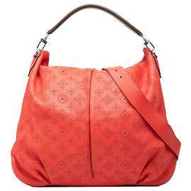 Borsa Satchel Louis Vuitton Monogram Mahina Selene MM Rossa