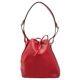 Borsa a secchiello Louis Vuitton Epi Petit Noe rossa