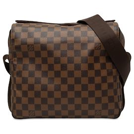 Borsa a tracolla Louis Vuitton Damier Ebene Naviglio marrone