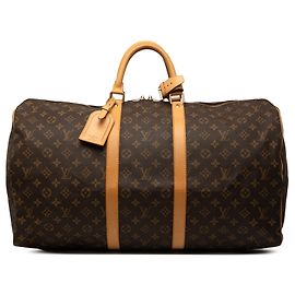 Sac de voyage Louis Vuitton Monogram Keepall 55 Marron
