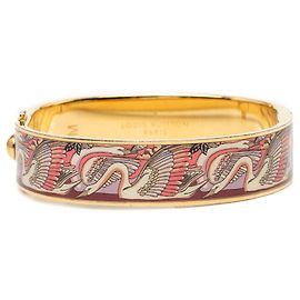 Bracciale a cerniera Monogram Confidential M in smalto e placcato oro Louis Vuitton Gold