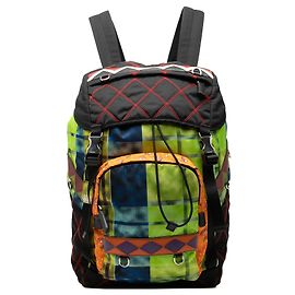 Prada Tessuto Patch Rucksack Grün