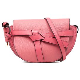 Borsa a tracolla Mini Gate in pelle rosa LOEWE