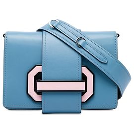 Borsa a tracolla Prada City Calf Plex Ribbon Blu