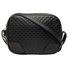 Borsa a tracolla Gucci Bree Microguccissima nera