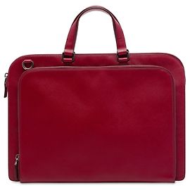 Mala de negócios Prada Saffiano vermelha