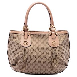 Borsa Tote Gucci GG Canvas Scarlett Beige