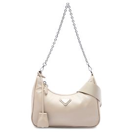 Borsa Satchel Prada Re Nylon Re Edition 2005 Beige
