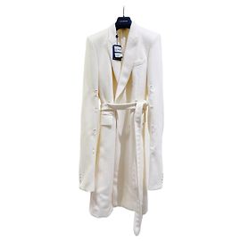 Abrigo Louis Vuitton de lana color ecru Talla 50
