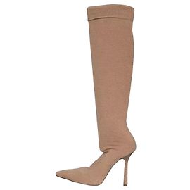 Rene Caovilla Botines René Caovilla de textil beige con strass EU 40 de segunda mano