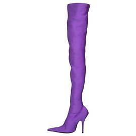 Botas por encima de la rodilla Balenciaga Knife Purple EU 37 de segunda mano