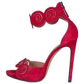 Sandali décolleté in camoscio rosso Alaïa EU 37 usati