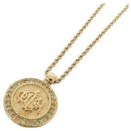 Collana Christian Dior trasparente e oro