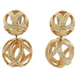 Christian Dior Gold Stud Earrings