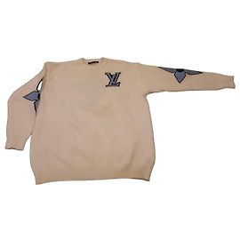 Louis Vuitton Wollpullover mit Blumenmotiv - Weiß