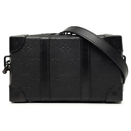 Borsa a tracolla portafoglio Soft Trunk Louis Vuitton Monogram Taurillon nera