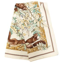 Foulard di seta Hermès Casse Noisette marrone 90 Scarves