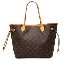Louis Vuitton Monogram Neverfull MM Tote Bag Braun