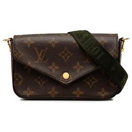 Borsa a tracolla Louis Vuitton Monogram Felicie Strap And Go Marrone