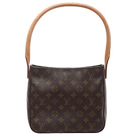 Borsa a tracolla Louis Vuitton Looping MM Monogram Canvas in marrone M51146